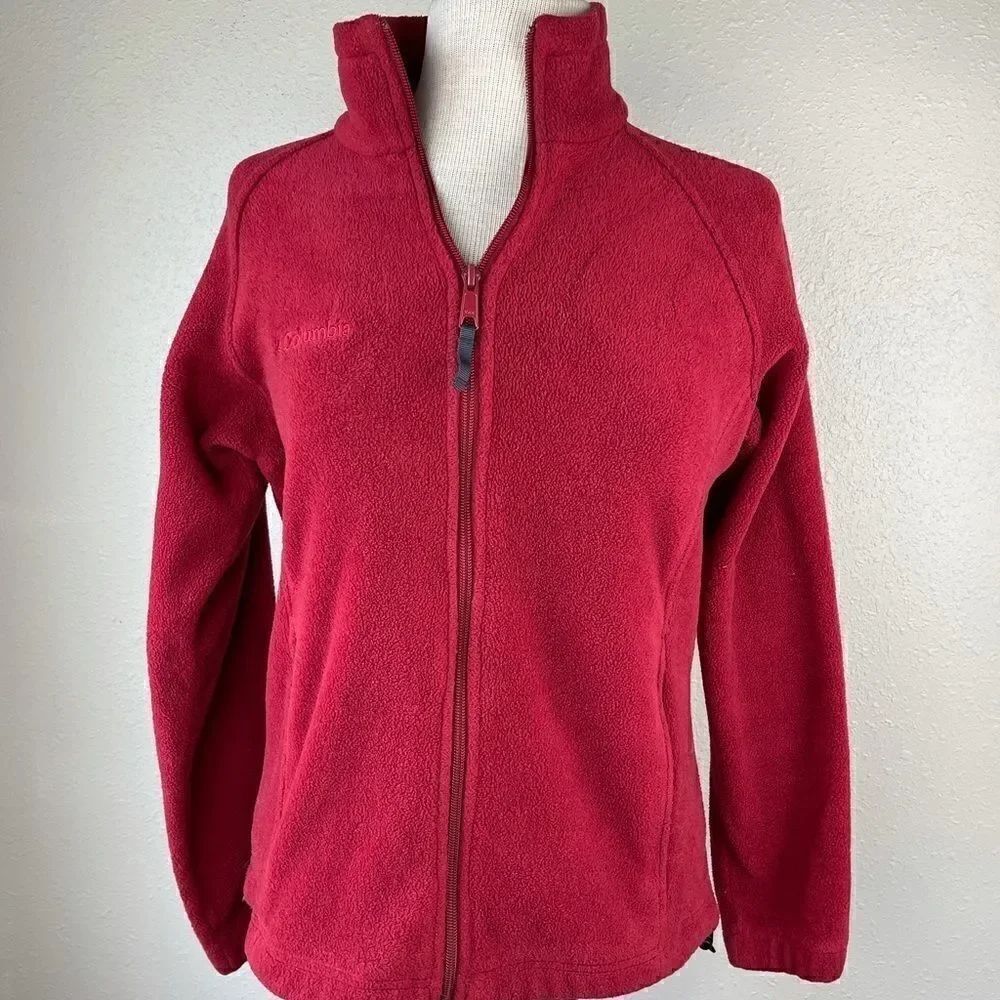 Columbia Fill Zip Fleece Jacket Size S EUC
